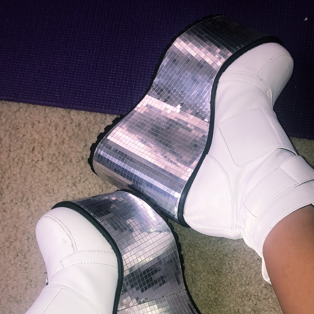 Club Xx White Platforms.